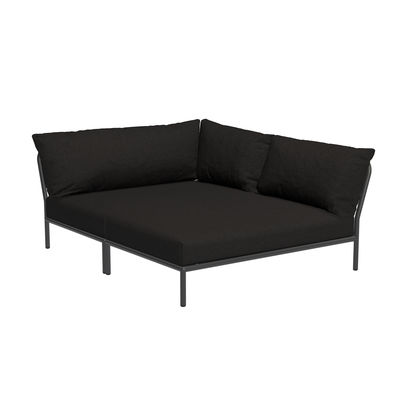 Canapé modulable Noir Tissu Design Confort