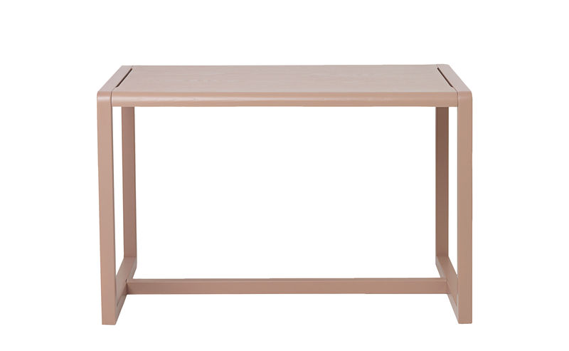 Furniture - Kids Furniture - Little Architect Children table wood pink / 4 places - 76 x 55 cm - Ferm Living - Pink - Ash plywood