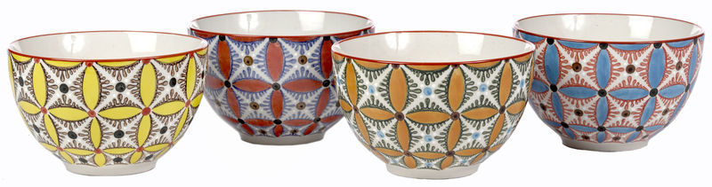 Tavola - Ciotole - Ciotola Hippy ceramica multicolore / Set da 4 - Pols Potten - Multicolore - Ceramica vetrificata