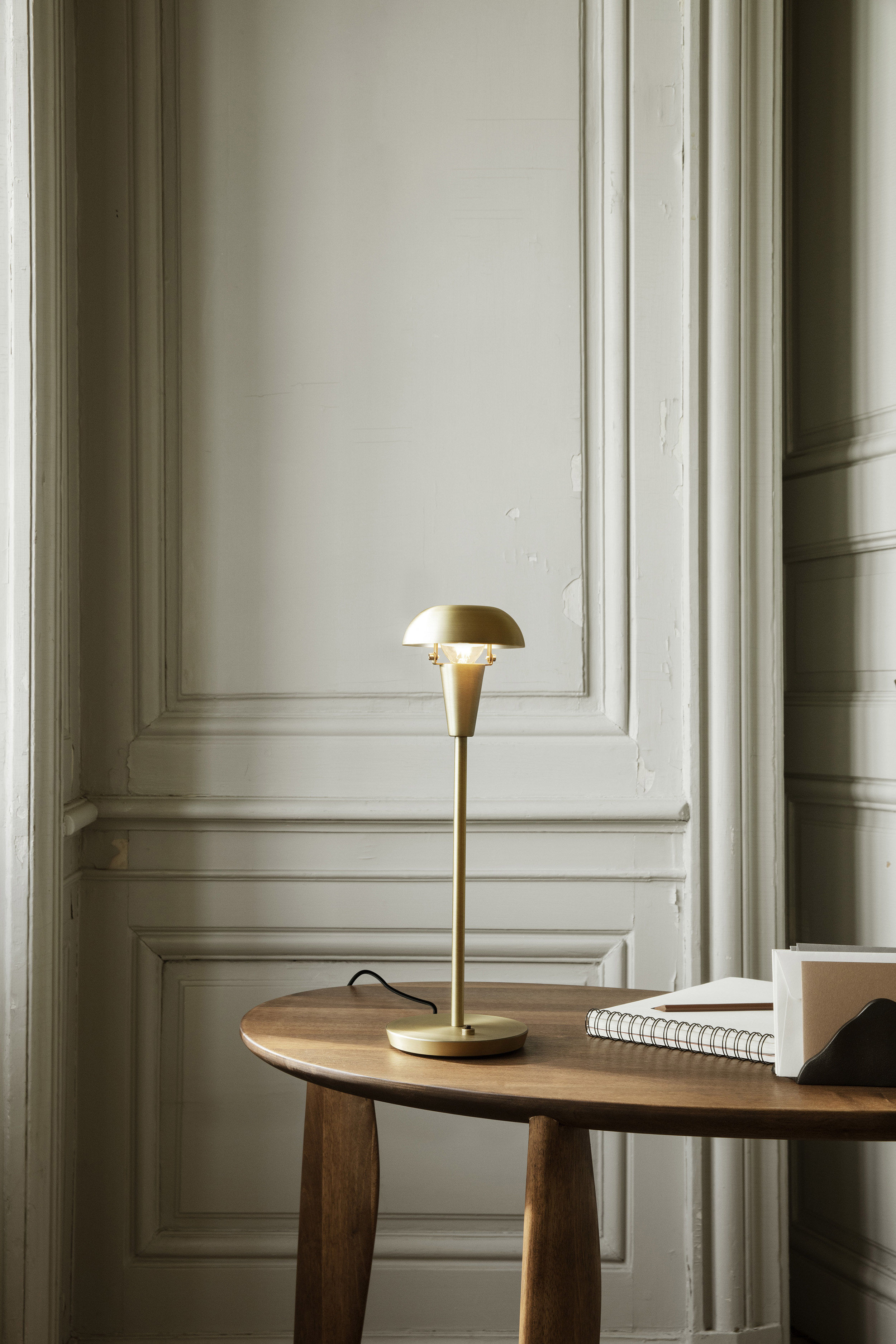 Tiny Long Table lamp gold metal H 42 cm Adjustable Ferm Living