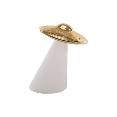 Luminaire - Lampes de table - Lampe sans fil Roswell / Résine - Ø 22 x H 30 cm - Seletti - Or / Blanc - Résine