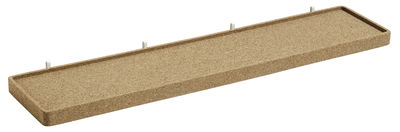 Interni - Contenitori e Cesti - Mensola Large Sughero / L 67 cm - Per pannello Pinorama - Hay - Sughero - Acciaio verniciato