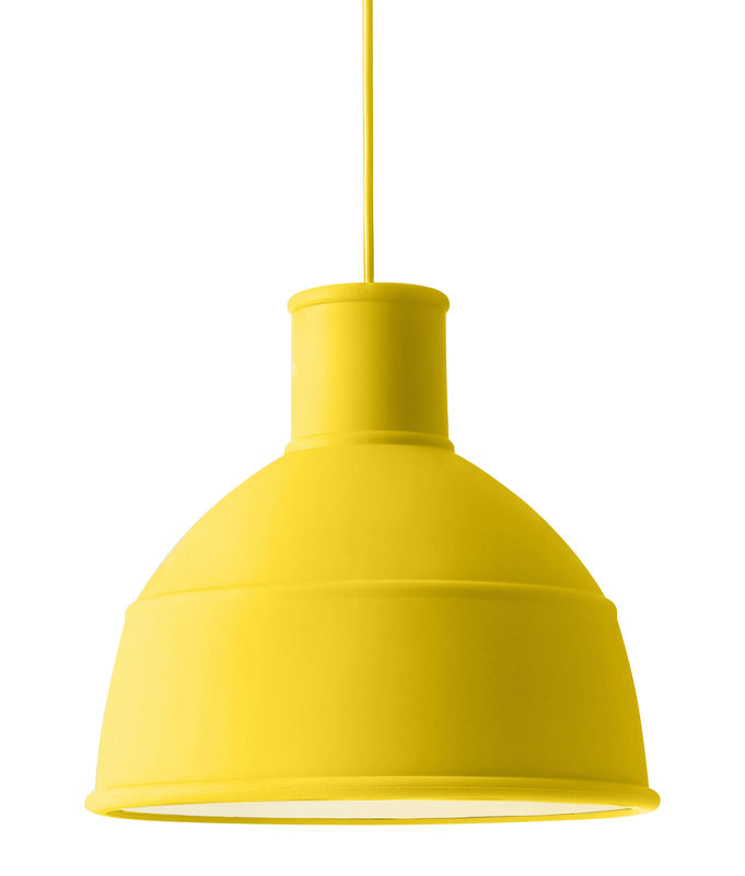 Illuminazione - Lampadari - Sospensione Unfold materiale plastico giallo - Muuto - Giallo - Silicone
