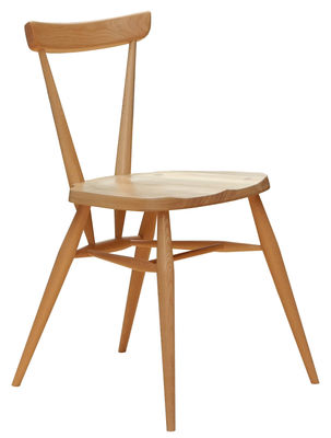 Furniture - Chairs - Stacking Chair - Wood / Reissue 1957 by Ercol - Natural wood - Natural beechwood, Solid elm