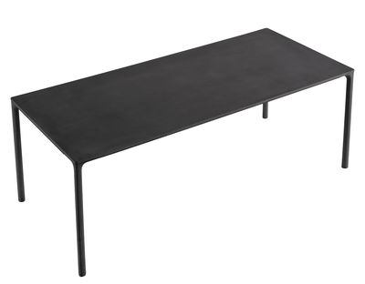 Outdoor - Garden Tables - Boiacca Rectangular table - 200 x 90 cm / Concrete by Kristalia - Grey concrete / Anthracite legs - Concrete, Lacquered aluminium