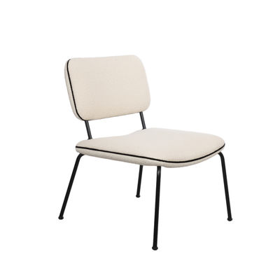 Möbel - Lounge Sessel - Double jeu Gepolsterter Sessel / Boucléwolle - Maison Sarah Lavoine - Weiß (Bouclé-Stoff) - Schlaufenwolle, thermolackierter Stahl