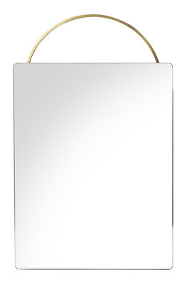Déco - Miroirs - Miroir mural Adorn Small / L 35 x H 53 cm - Laiton - Ferm Living - Laiton - Métal plaqué laiton, Verre