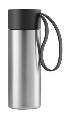 Table et cuisine - Tasses et mugs - Mug isotherme To Go Cup / Avec couvercle - 0,35 L - Eva Solo - Noir - Acier inoxydable, Silicone