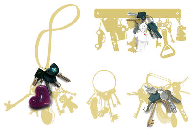 Decoration - Wallpaper & Wall Stickers - Vynil+keys Sticker by Domestic - Gold - Vinal