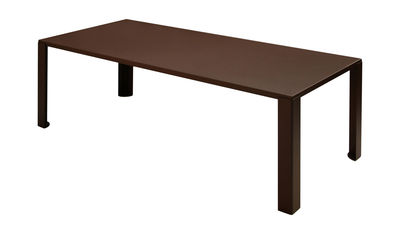 Outdoor - Garden Tables - Big Irony Outdoor Rectangular table - L 160 cm by Zeus - 160 x 80 cm - Rust - Phosphated steel