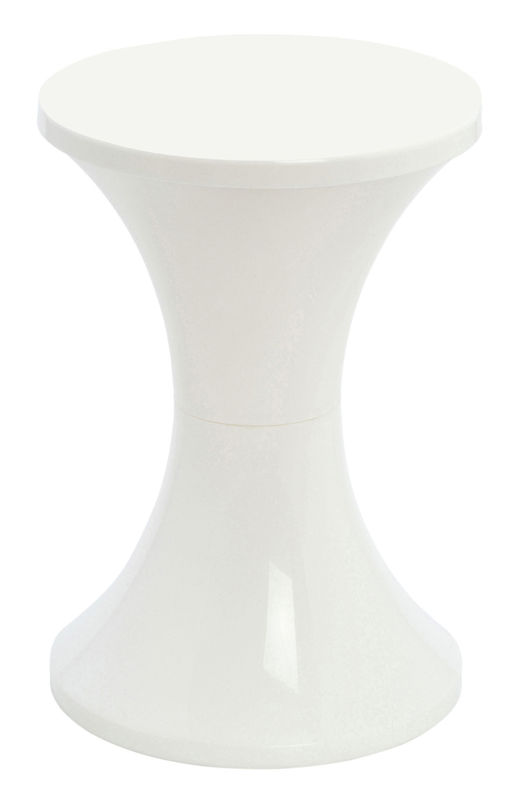 Furniture - Teen furniture - Tam Tam Pop Stool plastic material white - Stamp Edition - White - Polypropylène opaque