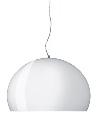 Kartell - Suspension FL/Y en Plastique, PMMA teinté dans la masse - Couleur Blanc - 233 x 56 x 33 cm