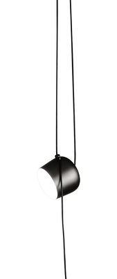 Leuchten - Pendelleuchten - Aim Small LED Lampe / zum Aufhängen - mit Netzstecker / Ø 17 cm - Flos - Schwarz - Aluminium, Polykarbonat