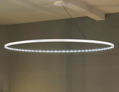 Leuchten - Pendelleuchten - Omega Pendelleuchte / LED - Ø 200 cm - Le Deun - Weiß - Stahl