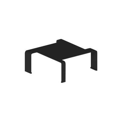 Zeus - Table basse Spin en Métal, Acier - Couleur Noir - 76.63 x 76.63 x 29 cm - Designer Maurizio P