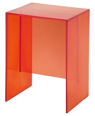 Arredamento - Tavolini  - Tavolino d'appoggio Max-Beam - / Sgabello - 33 x 27 cm di Kartell - Arancione - PMMA