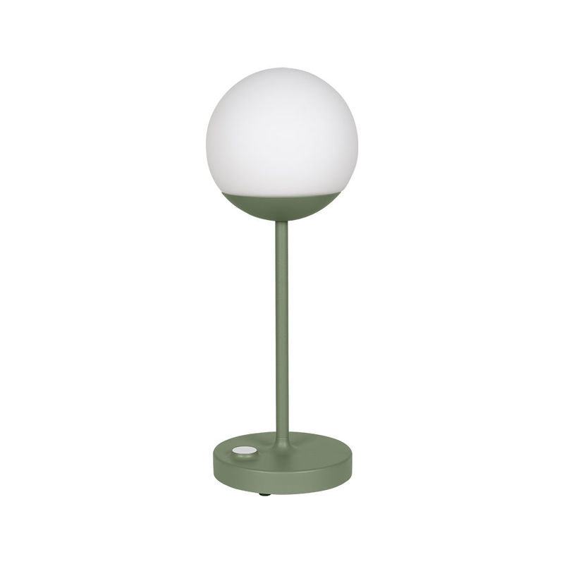 Leuchten - Tischleuchten - Kabellose, wiederaufladbare Außenlampe Mooon! MAX LED metall glas grün / H 41 cm - Fermob - Kaktus - Aluminium, Glas