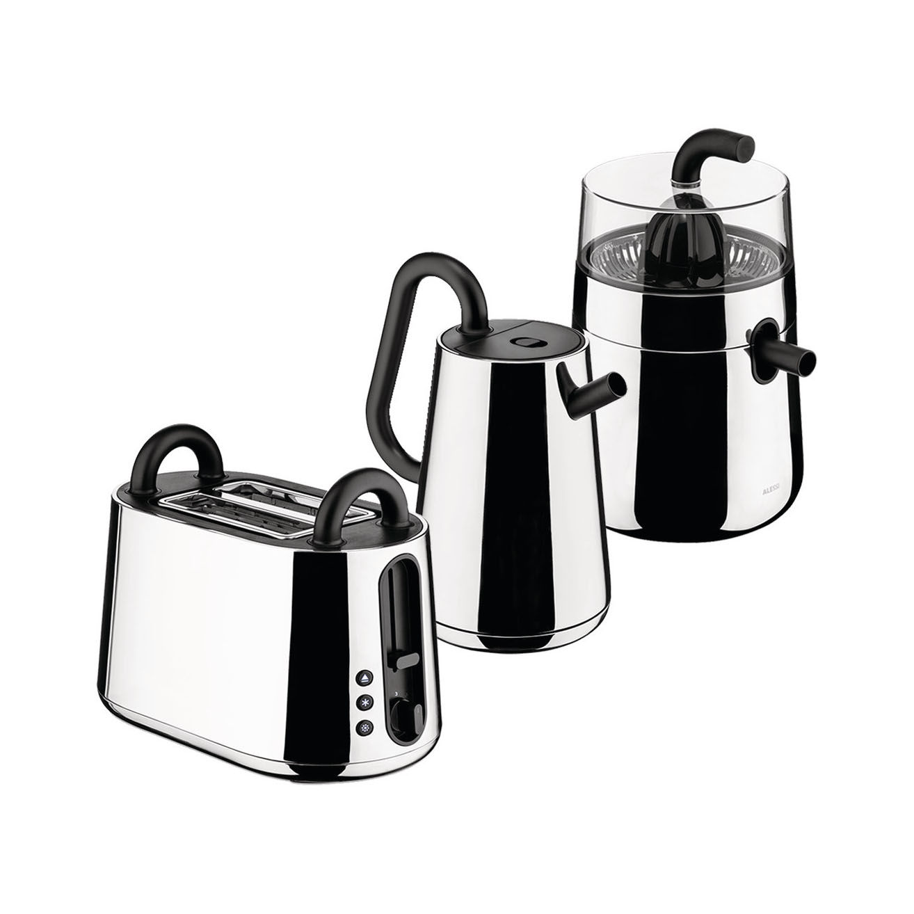 Alessi Toru Electric squeezer polished steel black Made In