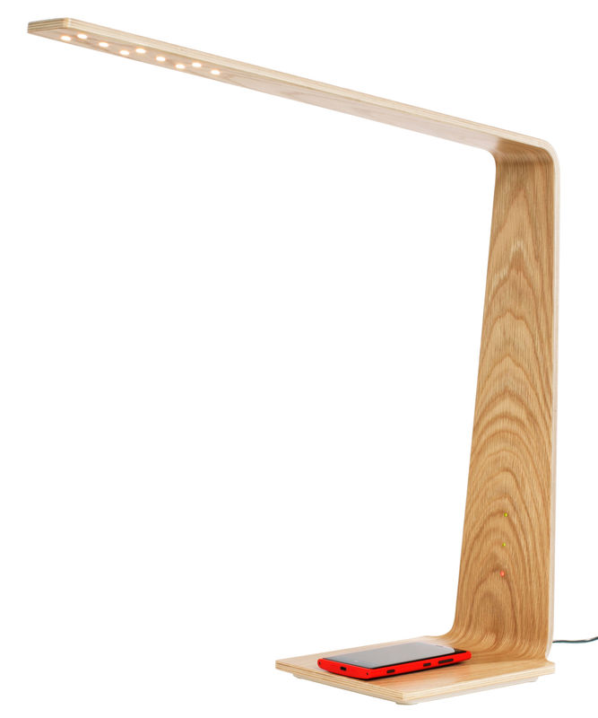 Luminaire - Lampes de table - Lampe de table LED8 bois naturel / Station de charge sans fil à induction - Tunto - Chêne - Chêne