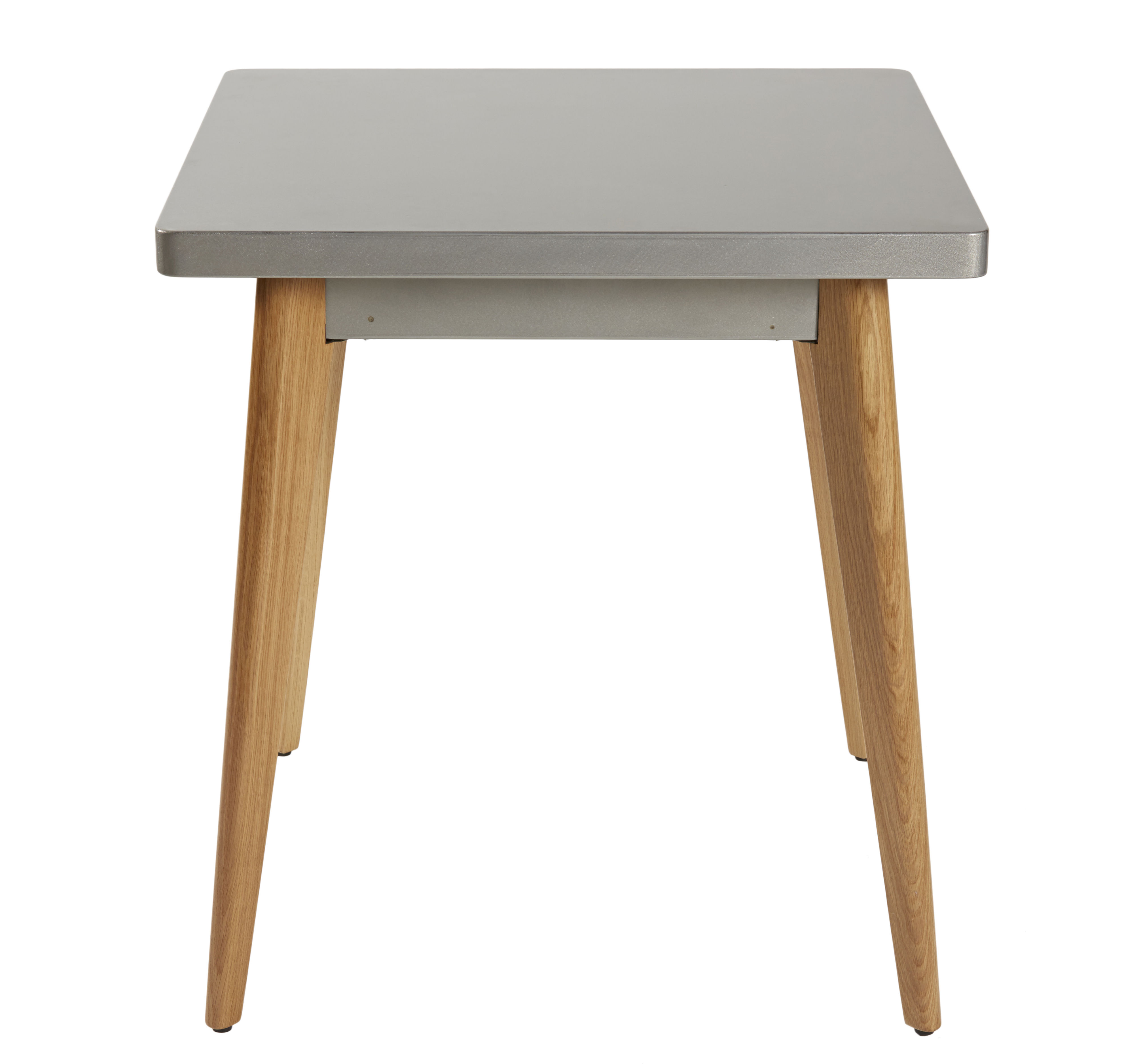 quadratischer Tisch 55 von Tolix - holz natur seidengrau | Made In Design