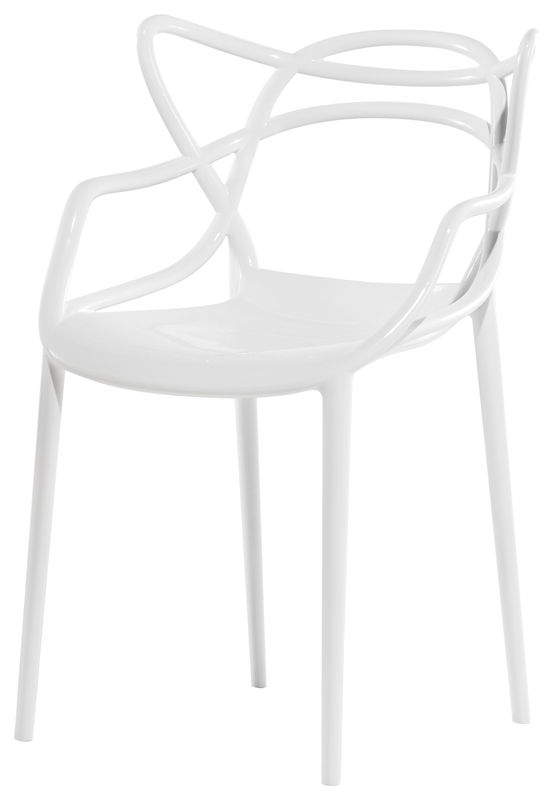 Möbel - Stühle  - Stapelbarer Stuhl Masters plastikmaterial weiß - Kartell - Weiß - Recyceltes thermoplast. Technopolymer