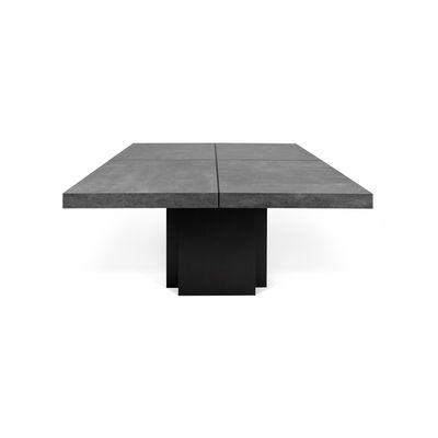 Mobilier - Tables - Table carrée Katherine / 130 x 130 cm - Mélaminé effet béton - POP UP HOME - Effet béton gris / Pied noir - MDF
