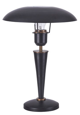 Lighting - Table Lamps - Opal Table lamp - H 34 cm by House Doctor - Black - Aluminium, Brass, Iron