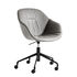 About a chair AAC153 Soft Armchair on casters - / Padded - High backrest- Full quilted leather by Hay