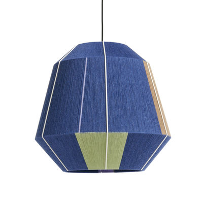 Lighting - Table Lamps - Bonbon Large Lampshade - / Ø 50 cm - Hand-woven wool by Hay - Blue - Nylon, Steel, Wool