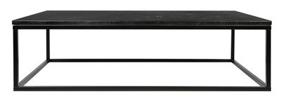 Mobilier - Tables basses - Table basse Marble / Marbre - 120 x 75 cm - POP UP HOME - Marbre noir / Pied noir - Acier laqué, Marbre
