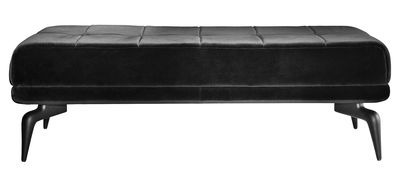Driade - Pouf Leeon en Tissu, Velours - Couleur Noir - 104.83 x 190 x 41 cm - Designer Ludovica & Ro