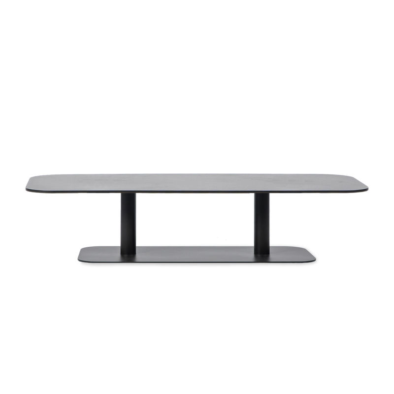 Furniture - Coffee Tables - Kodo Coffee table metal grey / 129 x 45 cm - Aluminium - Vincent Sheppard - Fossil grey - Thermolacquered aluminium