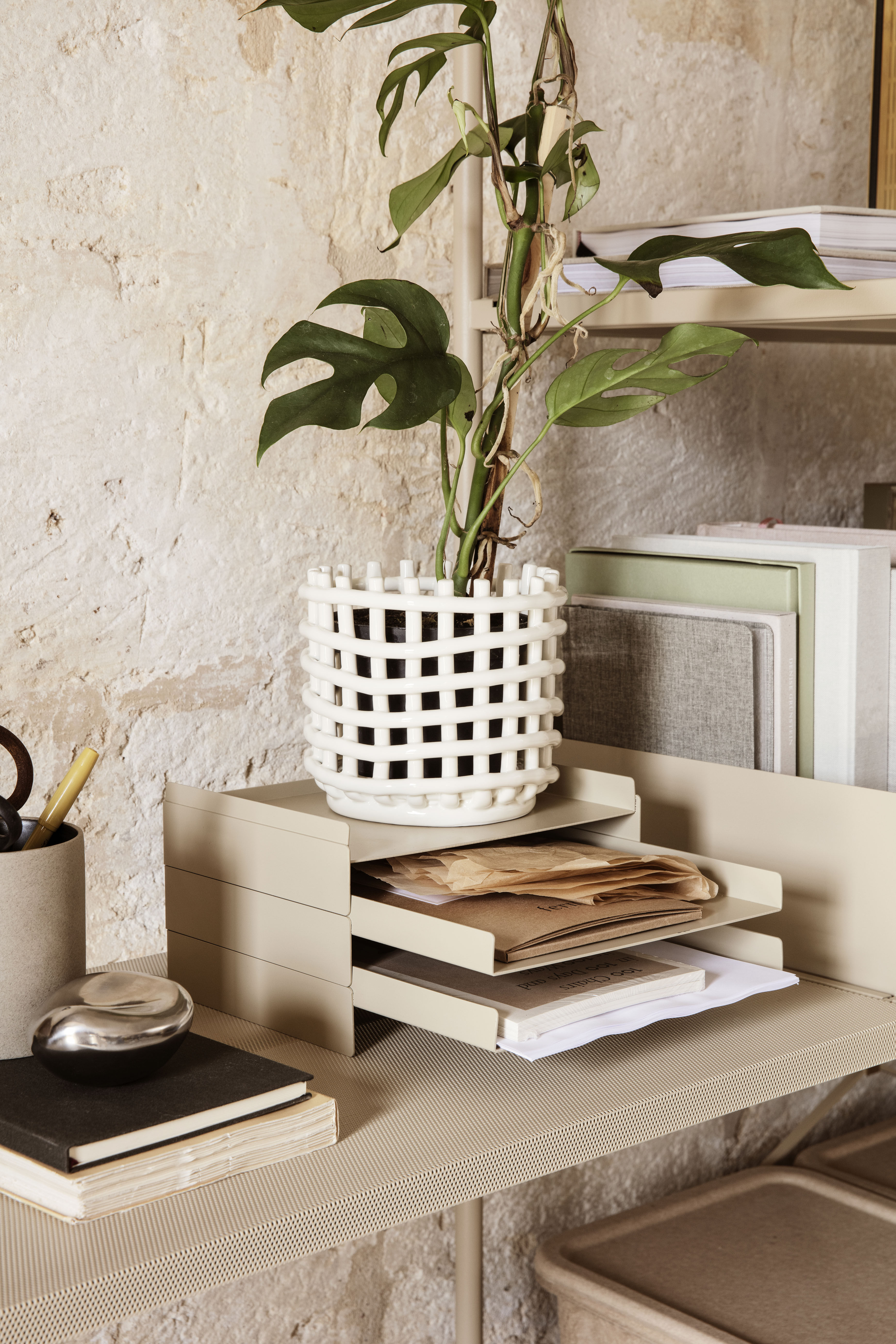 Korb Ceramic Small von Ferm Living - weiß | Made In Design