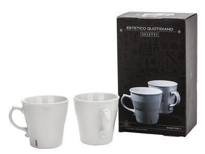 Tableware - Coffee Mugs & Tea Cups - Estetico Quotidiano Mug - Set of 2 by Seletti - White - China