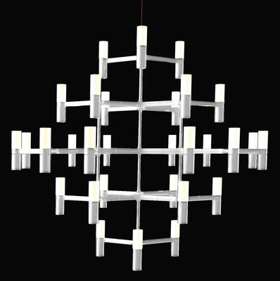 Decoration - Useful and clever - Crown Major Pendant - Ø 115 cm by Nemo - Ø 115 cm - Matt white - Aluminium, Sandy glass
