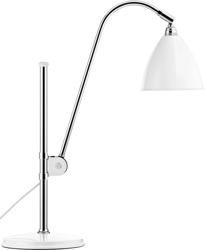 Lighting - Table Lamps - Bestlite BL1 Table lamp metal white Reissue 1930 - Gubi - Mat white - Chromed metal