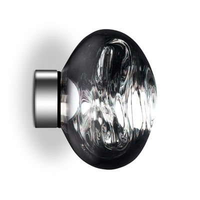 Luminaire - Appliques - Applique Melt Mini LED / Plafonnier- Ø 30 cm - Tom Dixon - Chromé - Polycarbonate