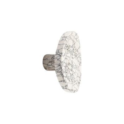 Furniture - Coat Racks & Pegs - Crackle Hook - / 7 x 4.5 cm by & klevering - White & grey / Granite effect - Marble powder, Resin