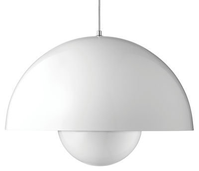 Lighting - Pendant Lighting - FlowerPot Big VP2 Pendant - Ø 50 cm by &tradition - White - Lacquered aluminium