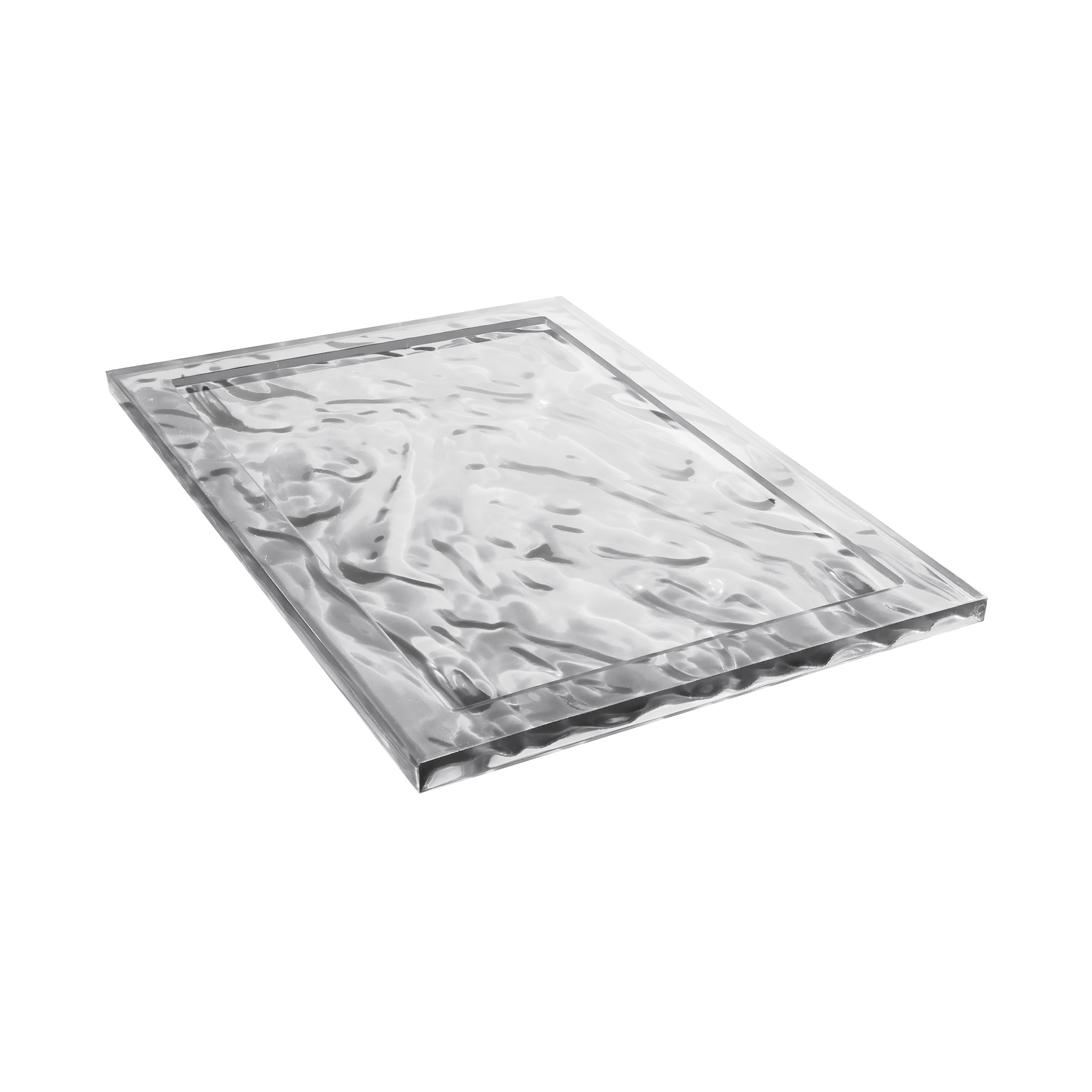 Plateau Dune Small plastique transparent / 46 x 32 cm - Kartell