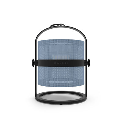 Lighting - Table Lamps - La Lampe Petite LED Solar lamp - Solar - Black structure by Maiori - Structure : Black - Diffuser : Royal Blue - Aluminium, Technical fabric