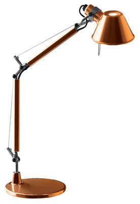 Luminaire - Lampes de table - Lampe de table Tolomeo Micro - Artemide - Orange - Aluminium peint
