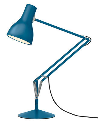 Illuminazione - Lampade da tavolo - Lampada da tavolo Type 75 / Edizione limitata by Margaret Howell - Anglepoise - Blu Saxon - Acciaio, Alluminio, Ghisa