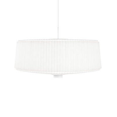 Lighting - Pendant Lighting - Plié Plissé Pendant - / Ø 60 cm - Fabric / Adjustable intensity by Moooi - White - Non-woven polyester