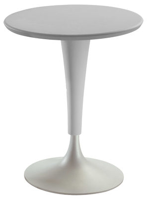 Kartell - Table ronde Dr. en Plastique, Polypropylène - Couleur Gris - 68 x 68 x 73 cm - Designer Ph
