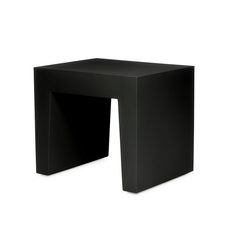 Mobilier - Tables basses - Tabouret Concrete Seat plastique noir / Table d\'appoint - Polyéthylène recyclé - Fatboy - Noir - Polyéthylène recyclé