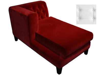 Méridienne Rouge Cuir Luxe Design Confort