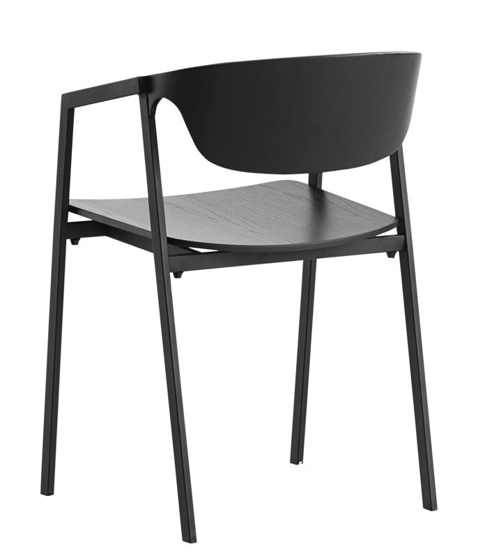 Woud S.A.C. Stackable armchair - Black | Made In Design UK