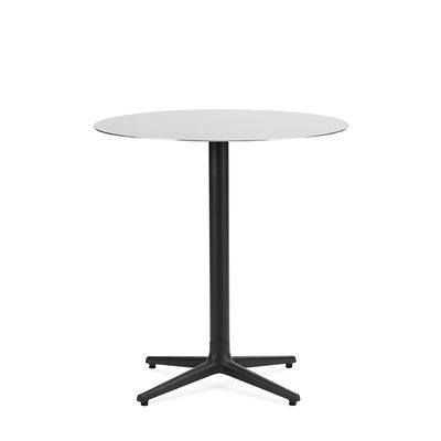 Normann Copenhagen - Table ronde Allez en Métal, Fonte - Couleur Gris - 79.9 x 79.9 x 75 cm - Design