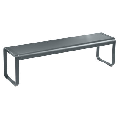 Furniture - Benches - Bellevie Premium Bench - / L 161 cm - Reinforced strength for intensive use by Fermob - Storm grey - Aluminium, Steel